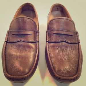 Men’s Magnanni Brown Leather Driving Shoes
